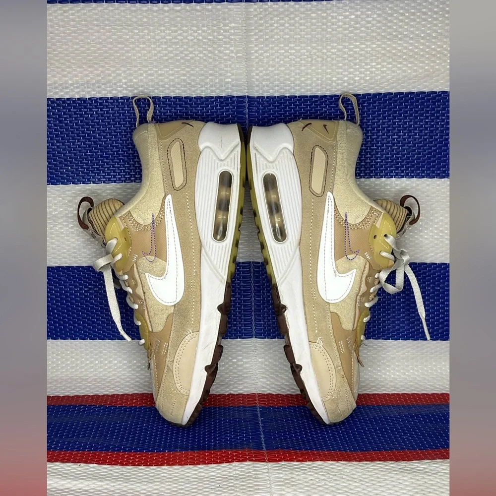 Nike Air Max 90 Futura X Serena Williams Womens Brown Sneakers Shoes DX4221-200